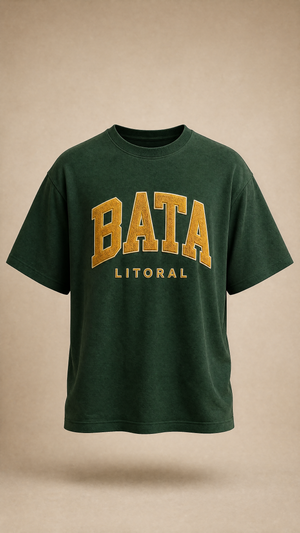 Camiseta Bata bordada en mostaza calido - Unisex