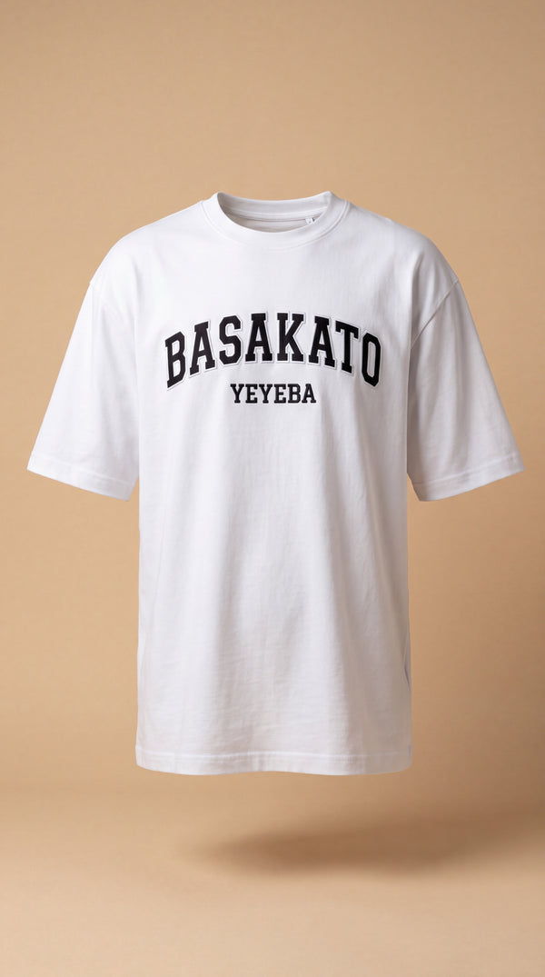 Camiseta Basakato bordada en negro - Unisex