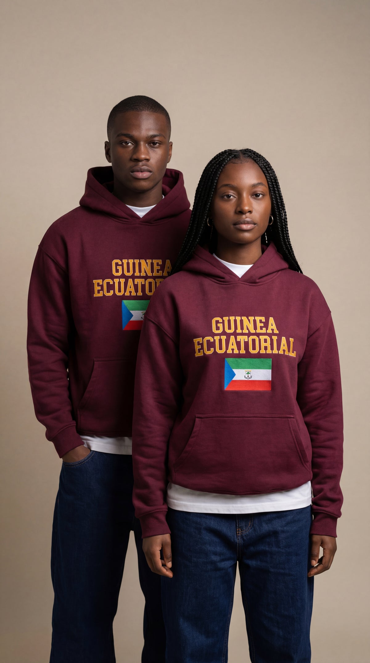 Sudadera Guinea Ecuatorial - Granate