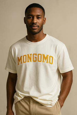 Camiseta Mongomo bordada en mostaza cálido - Unisex