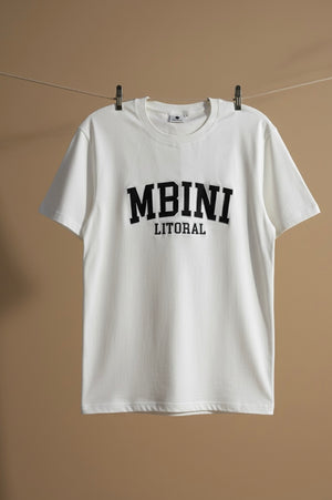 Camiseta Mbini bordada en negro - Unisex